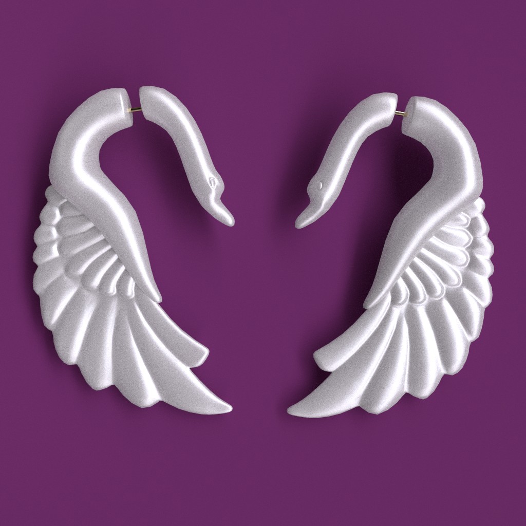 Swan Earrings preview image 1